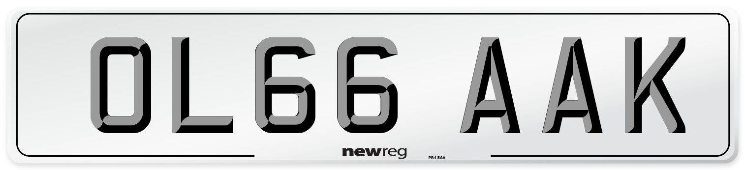 OL66 AAK Number Plate from New Reg
